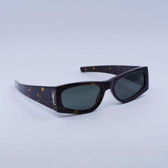 Saint Laurent SLM140 003 Sunglasses Havana Rectangle Frame, Grey Lenses main image 10